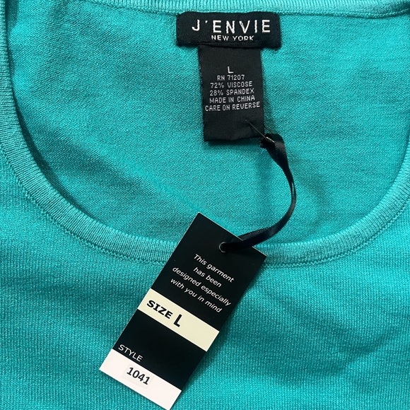 J’Envie Long Sleeve Blouse Top Blue Teal Fringe Detail Western Women’s Size L - Picture 10 of 11